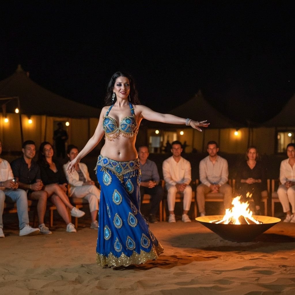 Live entertainment under the desert night sky